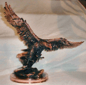 Large Majestic Copper color Eagle Figurine gift